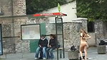 Naked women in front of clothed kids
