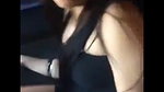 Hot American girl enjoying in car