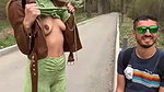 Celena boobs show to stranger