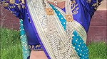 marathi lady sexy deep navel in blue saree