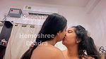 Famous influencer Sannati and Selena deep lip kissing tounge licking and lesbian play6