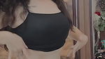 sexy desi babe deep navel in black tshirt2
