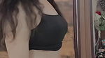 sexy desi babe deep navel in black tshirt2