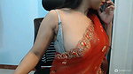 Hot GIRL in TRANSPARENT saree showing her hot body
