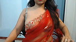 Hot GIRL in TRANSPARENT saree showing her hot body