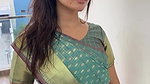 sexy tamil lady navel in green saree