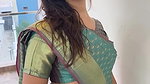 sexy tamil lady navel in green saree