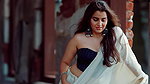 UTKARSHICA WILD BOMBSHELL BACKLESS LISTY TEASE IN SAREE HQ VIDEO2