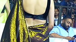 NEHA SHETTY IRRESISTIBLE BACKLESS IN SAREE CURVY TEASE HQ VIDEO2