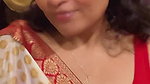 Tamil side actress hot boobs show in blouse selfie video 2