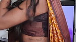 STEPHINA ALEX MESMERIZING DUSKY BABE SEXY WAIST NAVEL IN SAREE