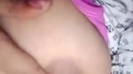Cute girlfriend selfie boobs show to boyfriend