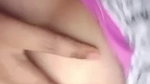 Cute girlfriend selfie boobs show to boyfriend