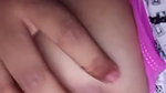 Cute girlfriend selfie boobs show to boyfriend