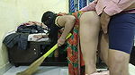Desi Bhabhi Was Sweeping, Then the Boss Could Not Resist and Left Her Behind