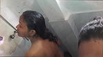 Nude Couple Bathing Whilst Suck Boobs