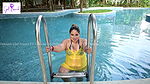 Horny booby ria bhabhi wet huge cleavage show photoshoot in swimming pool 2