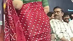 lakshmi ramakrishnan shapely kundi ass show with white bra strap back wide open2