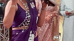 Beautiful Tulu lady sexy open deep navel in purple saree2