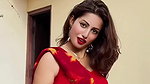 ENISHA SILWAL MESMERIZING BEAUTY SEXY IN BACKLESS RED SAREE UUFFF2