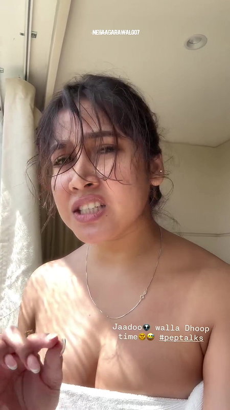 SOFIA ANSARI DAMN EROTIC SEXY AFTER BATH CLEAVAGE IN TOWEL TEASE 2