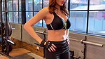 Actress Sherlyn Chopra in sexy gym outfit hot show 2