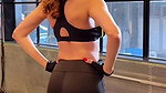 Actress Sherlyn Chopra in sexy gym outfit hot show 2