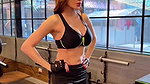 Actress Sherlyn Chopra in sexy gym outfit hot show 2