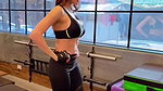 Actress Sherlyn Chopra in sexy gym outfit hot show 2