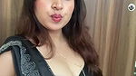 busty marathi girl big breasts and cleavage in black saree  2