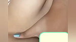 Sexy chubby gf enjoying with pressing her boobs in vc2