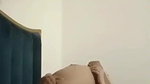 Lover enjoying fucking from behind and pressing boobs hard