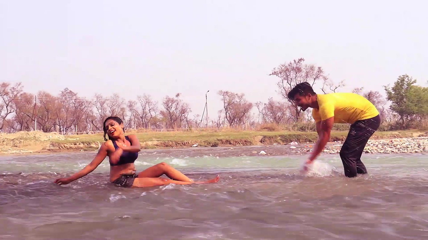 Horny booby bhabhi hot wet cleavage show song making