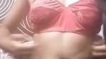 Cute babe strip her bra to show pokie boobs 2