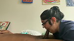 Nerd Girl with Specs Being Home Alone Invited Black Guy to Suck and Deepthroat2