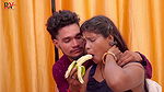 Busty aunty massive boobs grabbed, pressed, rubbed & felt,banana dick suck simulation2