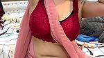 hot insta sensation desi girl big breasts ,deep navel in pink saree2