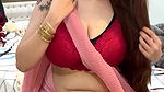hot insta sensation desi girl big breasts ,deep navel in pink saree2