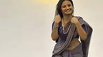marathi dancer sexy navel and belly chanin in blue saree2