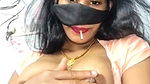 Roohi milking from boobs with face mask2
