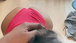 Cute girlfriend giving blowjob and handjob with face2