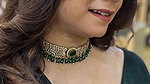 abhaya hiranami huge breasts in green costume2