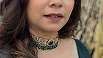 abhaya hiranami huge breasts in green costume2