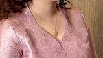 aimy rosmy hige breasts in tight pink dress2