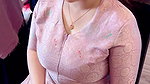 aimy rosmy hige breasts in tight pink dress2