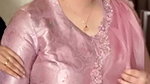 aimy rosmy hige breasts in tight pink dress2