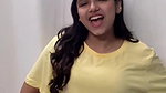 cute girl sexy navel in yellow tshirt2