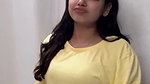 cute girl sexy navel in yellow tshirt2