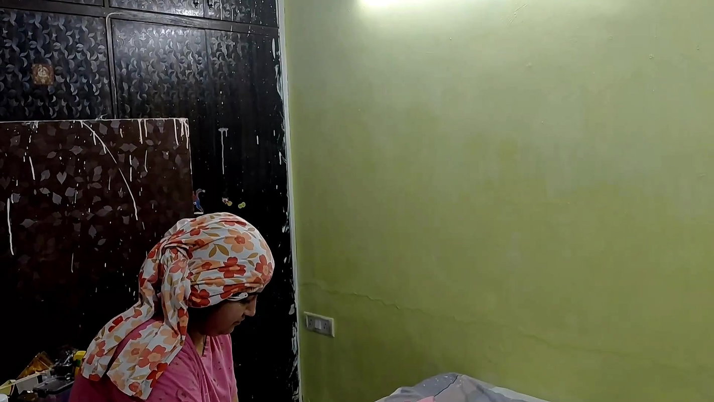 Fleshy Chubby Gujarathi Lady Huge braless breasts ,Big Ass in pink top and pant 2