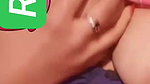 Sexy girl showing her big tits pressing and strip her bra 2